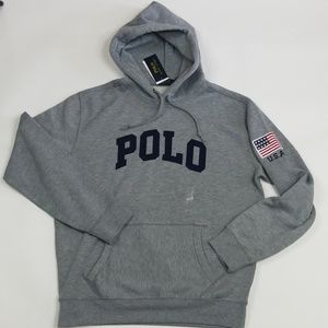polo patch hoodie